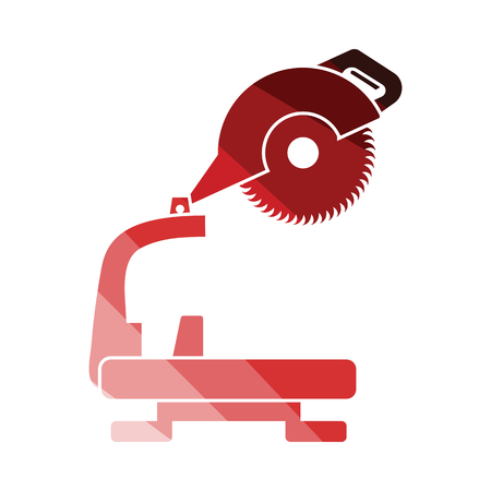 Hammer icon. Flat color design. Vector illustration.のイラスト素材