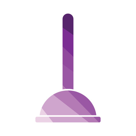 Plunger icon. Flat color design. Vector illustration.のイラスト素材