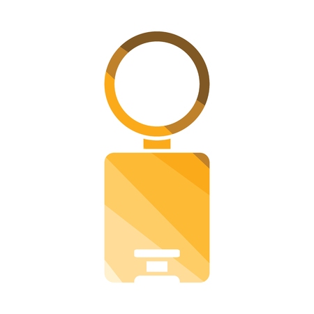 Trash can icon. Flat color design. Vector illustration.のイラスト素材