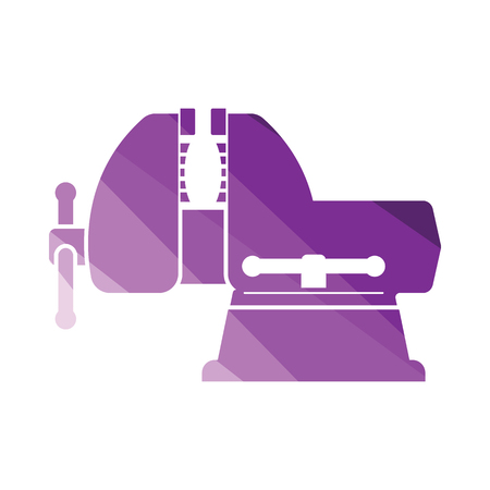 Vise icon. Flat color design. Vector illustration.のイラスト素材