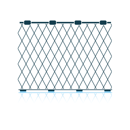 Icon of Fishing net . Shadow reflection design. Vector illustration.のイラスト素材