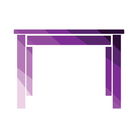 Dinner table icon. Flat color design. Vector illustration.のイラスト素材