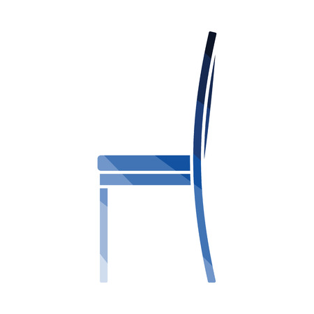 Modern chair icon. Flat color design. Vector illustration.のイラスト素材