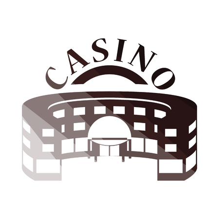 Casino building icon. Flat color design. Vector illustration.のイラスト素材