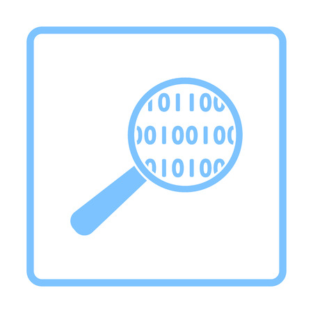 Data Analysing Icon. Blue Frame Design. Vector Illustration.のイラスト素材