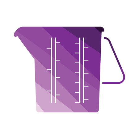 Measure glass icon. Flat color design. Vector illustration.のイラスト素材