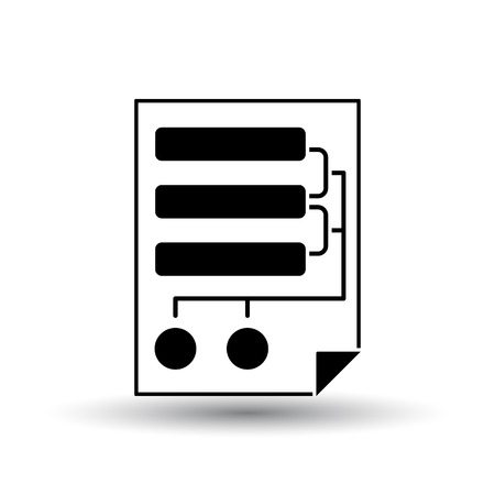 Code Map Icon. Black on White Background With Shadow. Vector Illustration.のイラスト素材