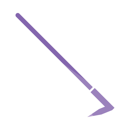 Hoe icon. Flat color design. Vector illustration.のイラスト素材