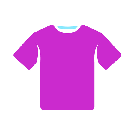 T-shirt Icon. Flat Color Design. Vector Illustration.のイラスト素材