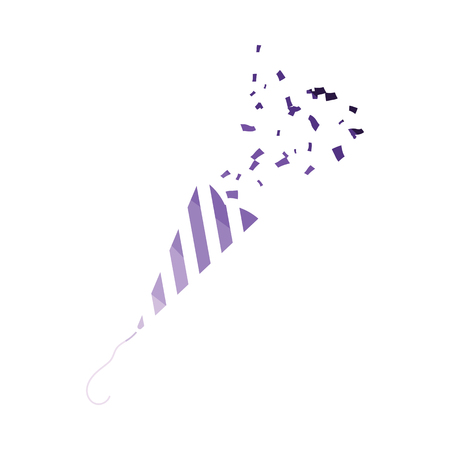 Party petard  icon. Flat color design. Vector illustration.のイラスト素材