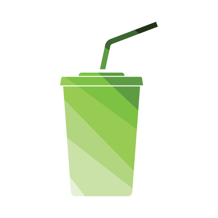 Cinema soda drink icon. Flat color design. Vector illustration.のイラスト素材