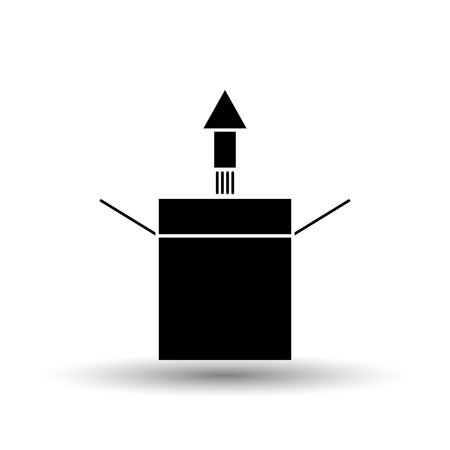 Product Release Icon. Black on White Background With Shadow. Vector Illustration.のイラスト素材