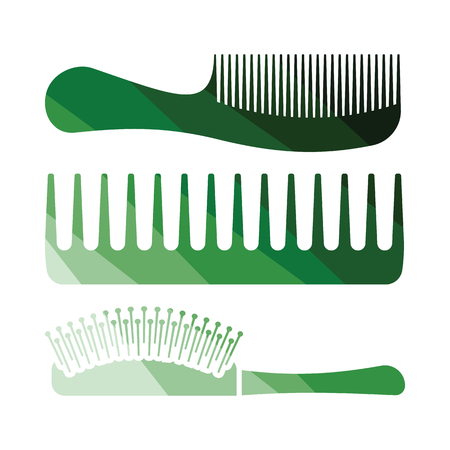 Hairbrush icon. Flat color design. Vector illustration.のイラスト素材