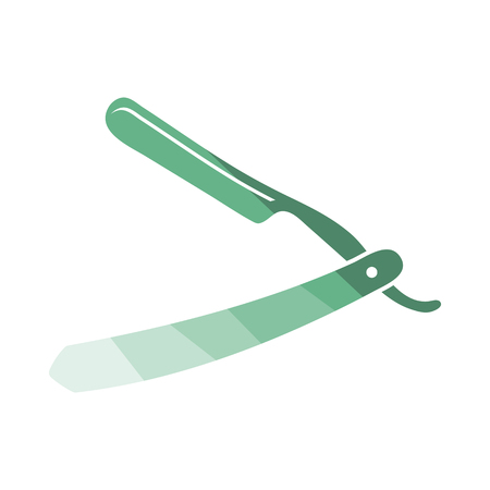 Razor icon. Flat color design. Vector illustration.のイラスト素材