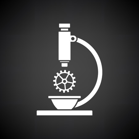 Research Icon. White on Black Background. Vector Illustration.のイラスト素材