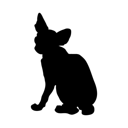 Cat Silhouette. Smooth and Clear. Vector Illustration. のイラスト素材