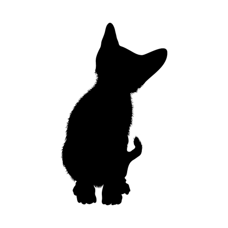 Cat Silhouette. Smooth and Clear. Vector Illustration.のイラスト素材