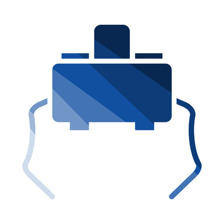 Micro Button Icon. Flat Color Ladder Design. Vector Illustration.のイラスト素材