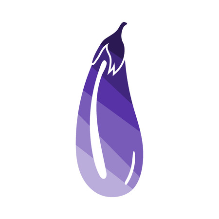 Eggplant Icon. Flat Color Ladder Design. Vector Illustration.のイラスト素材