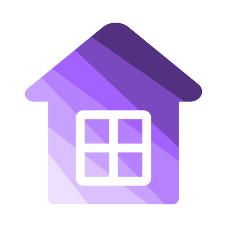 Home Icon. Flat Color Ladder Design. Vector Illustration.のイラスト素材