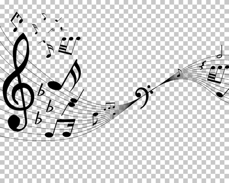 Vector Notes Design With Transparency Grid on Back. Vector Illustration.のイラスト素材