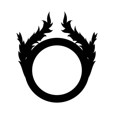 Mirror Silhouette. Simple Black Design. Vector Illustration.のイラスト素材