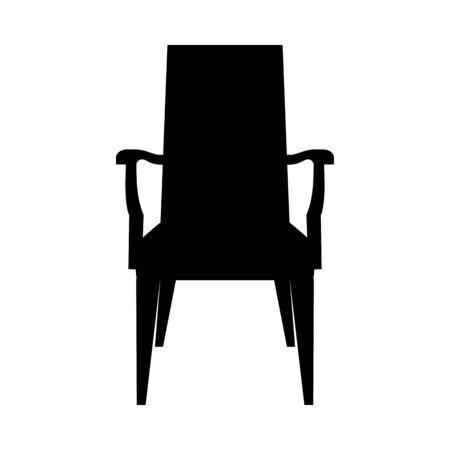 Chair Silhouette. Simple Black Design. Vector Illustration.のイラスト素材