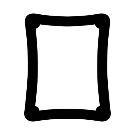 Mirror Silhouette. Simple Black Design. Vector Illustration.のイラスト素材