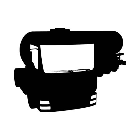Truck Silhouette. Highly Detailed Smooth. Vector Illustration.のイラスト素材