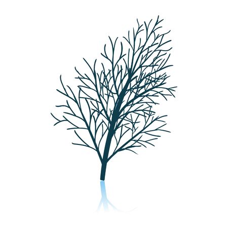 Dill Icon. Shadow Reflection Design. Vector Illustration.のイラスト素材