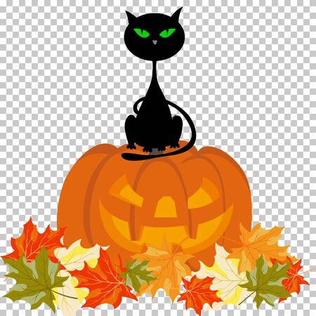 Happy halloween theme greeting card. Vector illustration.のイラスト素材