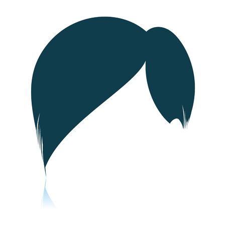 Man Hair Dress. Shadow Reflection Design. Vector Illustration.のイラスト素材