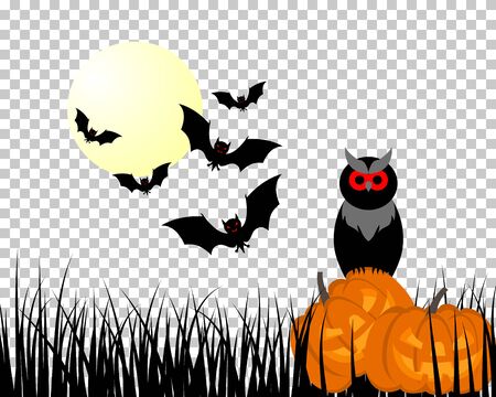 Happy halloween theme greeting card. Vector illustration.のイラスト素材