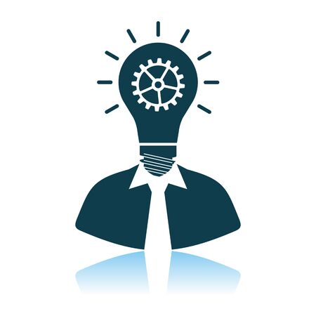 Innovation Icon. Shadow Reflection Design. Vector Illustration.のイラスト素材
