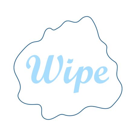 Wipe Cloth Icon. Thin Line With Blue Fill Design. Vector Illustration.のイラスト素材