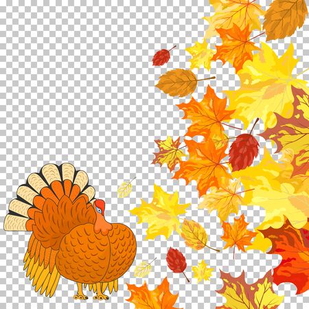 Thanksgiving Day.  Transparency Grid Design. Vector Illustration.のイラスト素材