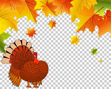 Thanksgiving Day.  Transparency Grid Design. Vector Illustration.のイラスト素材