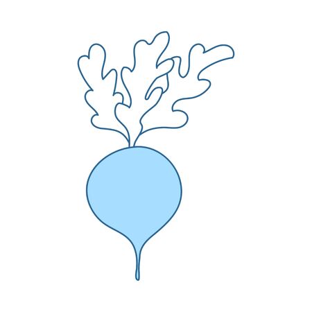 Radishes Icon. Thin Line With Blue Fill Design. Vector Illustration.のイラスト素材