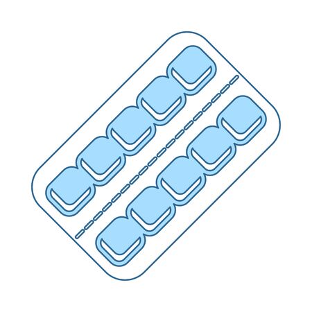 Tablets Pack Icon. Thin Line With Blue Fill Design. Vector Illustration.のイラスト素材