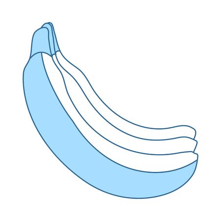 Icon Of Banana In Ui Colors. Thin Line With Blue Fill Design. Vector Illustration.のイラスト素材