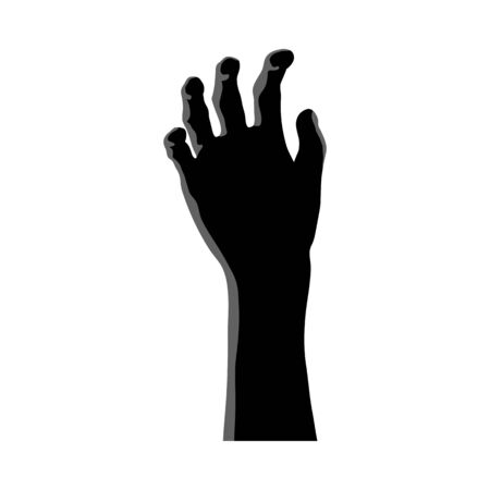 Zombie Hand Over White Background for Creating Halloween Designs.のイラスト素材