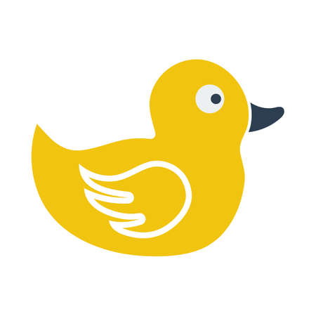 Bath Duck Icon. Flat Color Design. Vector Illustration.のイラスト素材