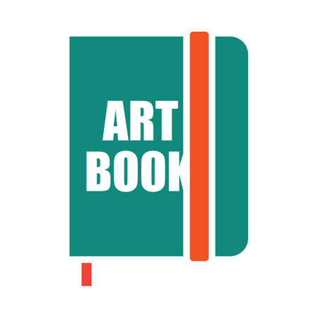 Sketch Book Icon. Flat Color Design. Vector Illustration.のイラスト素材