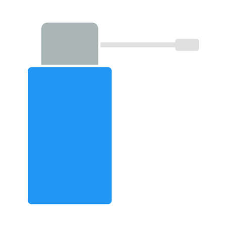 Inhalator Icon. Flat Color Design. Vector Illustration.のイラスト素材