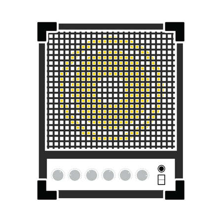 Audio Monitor Icon. Flat Color Design. Vector Illustration.のイラスト素材