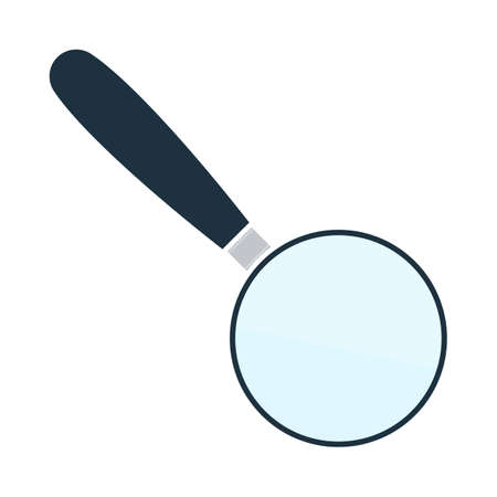Magnifying Glass Icon. Flat Color Design. Vector Illustration.のイラスト素材