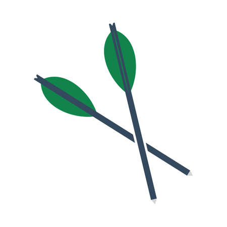 Crossbow Bolts Icon. Flat Color Design. Vector Illustration.のイラスト素材