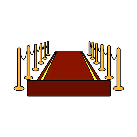 Red Carpet Icon. Editable Outline With Color Fill Design. Vector Illustration.のイラスト素材