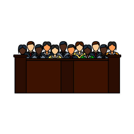 Jury Icon. Editable Outline With Color Fill Design. Vector Illustration.のイラスト素材