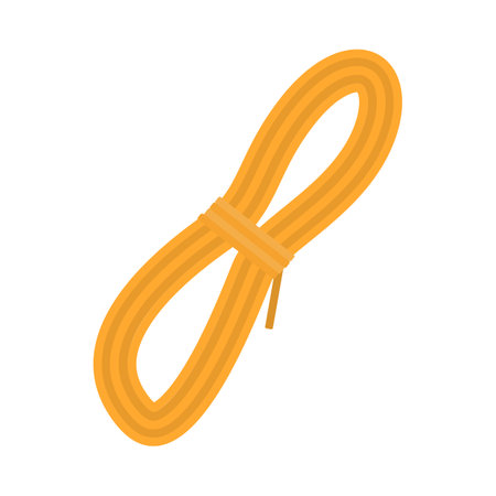 Climbing Rope Icon. Flat Color Design. Vector Illustration.のイラスト素材